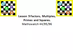 Lesson 9 Factors, Multiples,