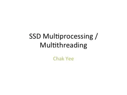 SSD Multiprocessing / Multithreading