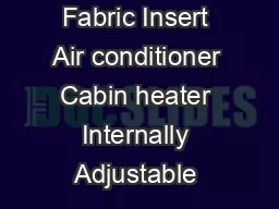 Door Trim with Fabric Insert Air conditioner Cabin heater Internally Adjustable 