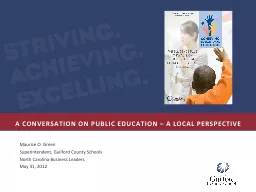 A conversation on public education – a local perspective