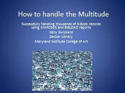 How to handle the Multitude