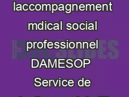 Rectorat Division de laccompagnement mdical social professionnel DAMESOP  Service de laction sociale Tl