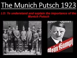 The Munich Putsch 1923