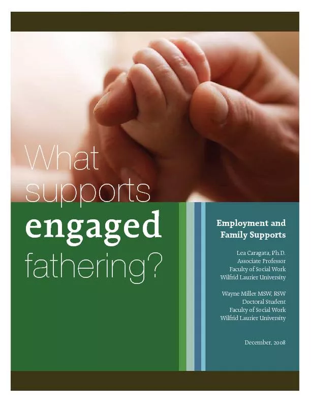 What Family SupportsLea Caragata, Ph.D.Faculty of Social WorkWilfrid L