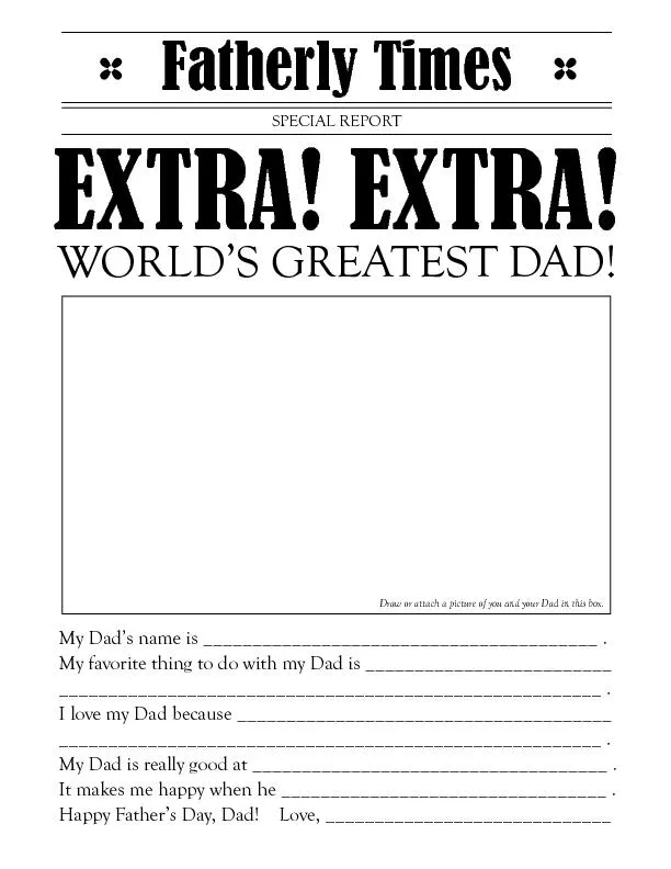 Fatherly TimesEXTRA! EXTRA!WORLD’S GREATEST DAD!My favorite thing