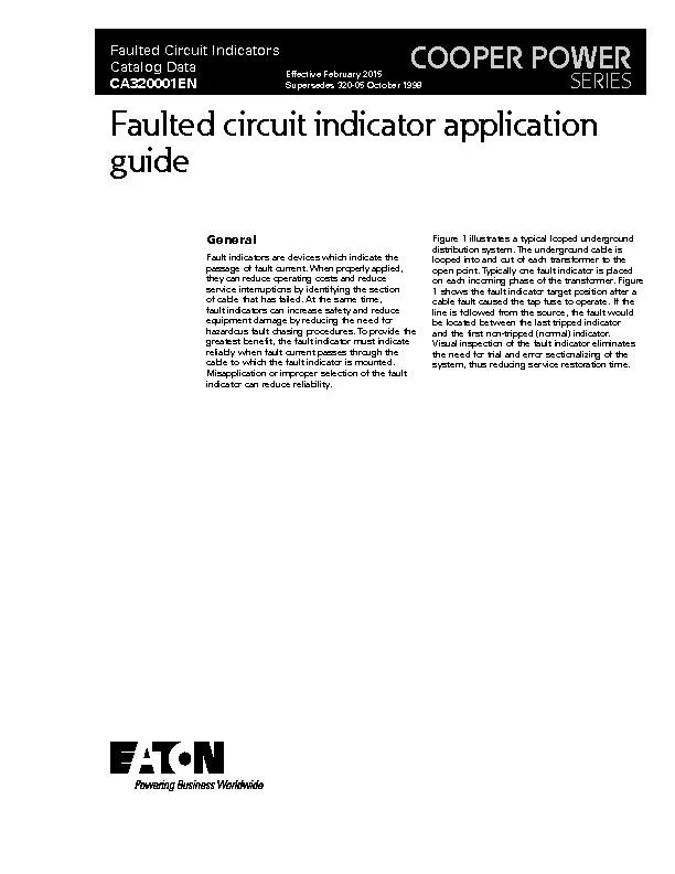 Faulted circuit indicator application guide