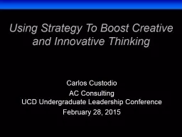 Using Strategy To Boost Creative and Innovative Thinking