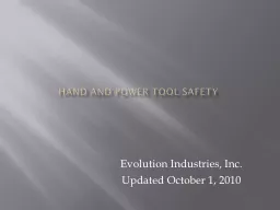 Hand and Power Tool Safety