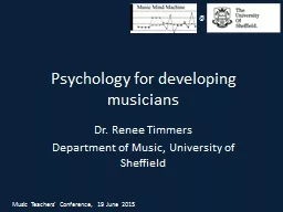 Psychology for developing musicians