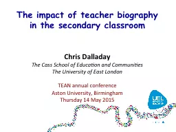 The impact of teacher biography in the secondary classroom