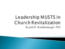 Leadership MUSTS in Church Revitalization