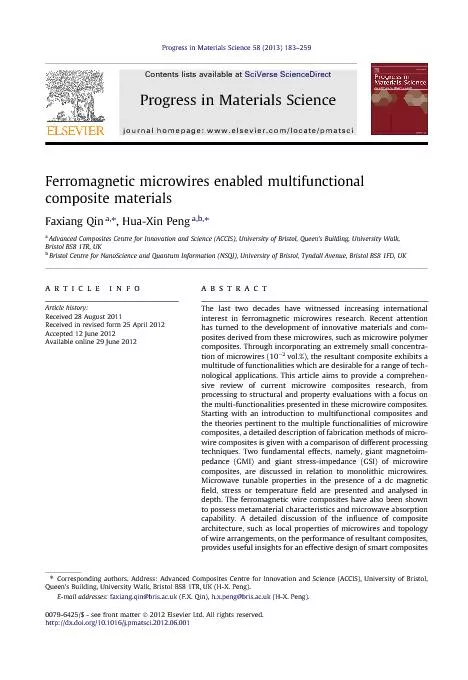 FerromagneticmicrowiresenabledmultifunctionalcompositematerialsFaxiang