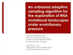 An unbiased adaptive sampling algorithm for the exploration