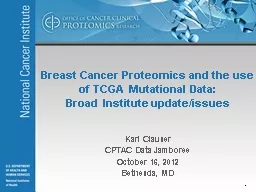 Breast Cancer Proteomics and the use of TCGA Mutational Dat