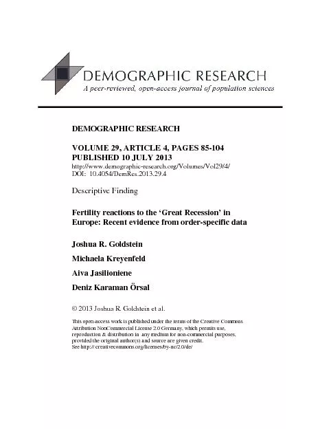 DEMOGRAPHIC RESEARCH