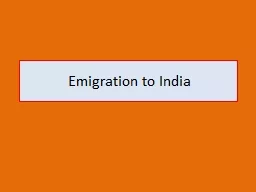 Emigration to India