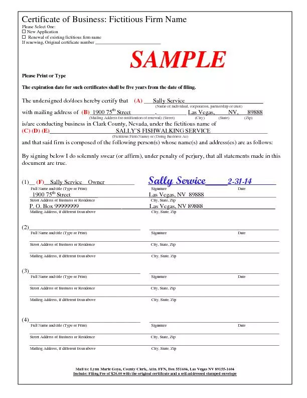 PDF-Tips for completing your Fictitious Firm Name form!