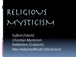 Religious Mysticism