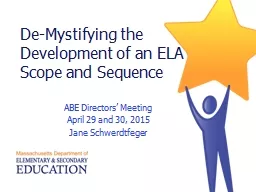 De-Mystifying the Development of an ELA  Scope and Sequence