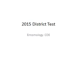 2015 District Test