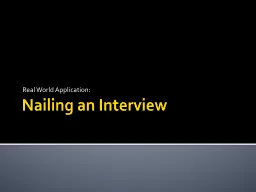 Nailing an Interview