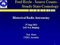 Fred Hoyle - Source Counts - Steady State Cosmology