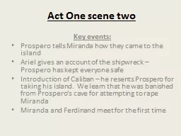Act One scene two