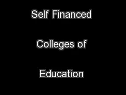 Federation of Self Financed Colleges of Education (Regd.) Punjab
...
