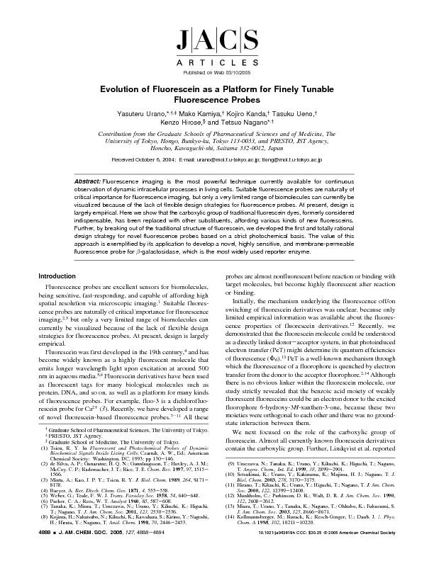 PDF-EvolutionofFluoresceinasaPlatformforFinelyTunableFluorescenceProbesYas thumbnail
