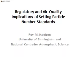 Regulatory and Air Quality Implications of Setting Particle