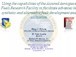 Using the capabilities of the Assured Aerospace Fuels Resea