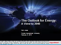 The Outlook for Energy: