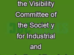 Page  Prepared by the Visibility Committee of the Societ y for Industrial and Organizational Psychology
