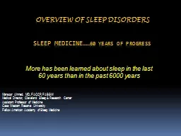 Overview Of Sleep Disorders