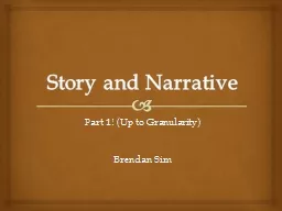 Story and Narrative