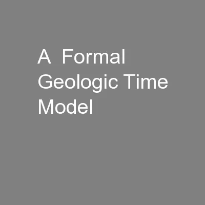 A  Formal Geologic Time Model