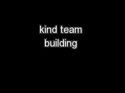 kind team building 