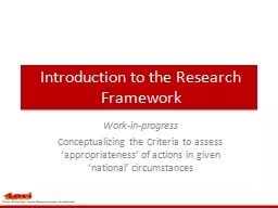 Introduction to the Research Framework