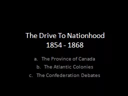 The Drive To Nationhood