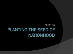 Planting the seed of nationhood