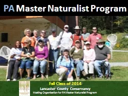 PA  Master Naturalist Program