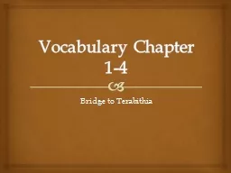 Vocabulary Chapter 1-4