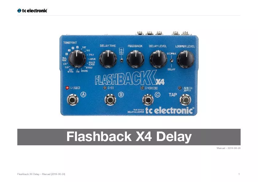 Flashback X4 Delay – Manual (2014-06-24)