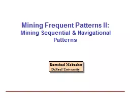 Mining Frequent Patterns II: