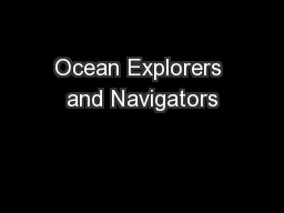 Ocean Explorers and Navigators