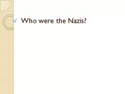 Who were the Nazis?