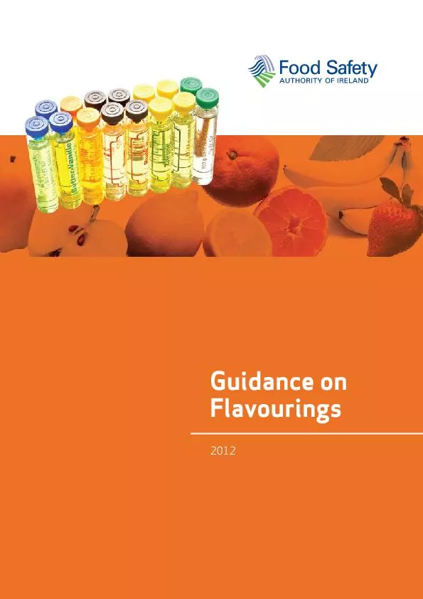 Guidance	on	Flavourings