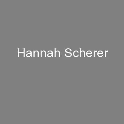 Hannah Scherer