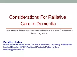 Considerations For Palliative