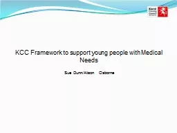 KCC Framework to support young people with Medical Needs